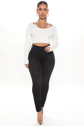 Show Off The Curves Super Stretch Skinny Jeans - Black Ins Street